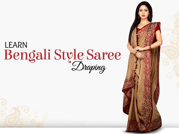 AKHILAM Women's Durga Puja Patola Silk Bengali Saree With Blouse Piece  (Cream and Red_10PJ14008) : Buy Online at Best Price in KSA - Souq is now  Amazon.sa: Fashion