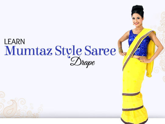 DIY Video to Drape Iconic Mumtaaz Style Saree