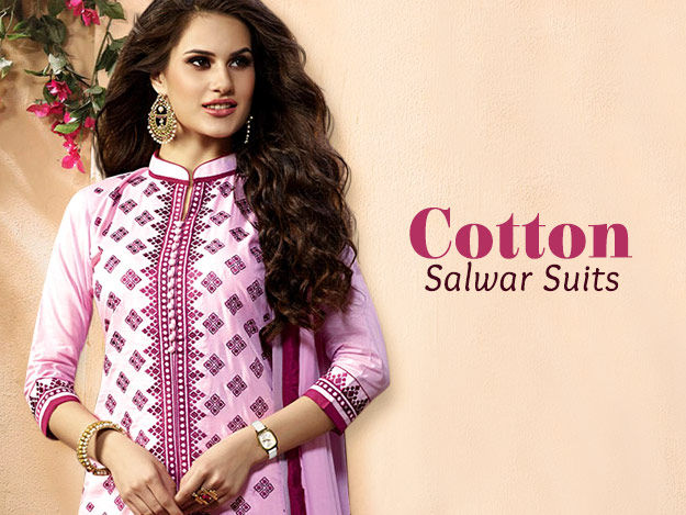 Cotton Salwar Suit with Dupatta @ 45% OFF Rs 1029.00 Only FREE Shipping +  Extra Discount - Online Shopping, Buy Online Shopping Online, Cotton Suit,  Salwar Kameez, Buy Salwar Kameez, online Sabse
