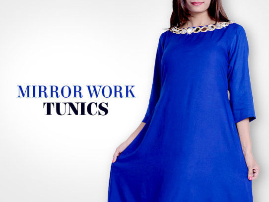 Bling It On With Mirror Work Kurtis And Tunics