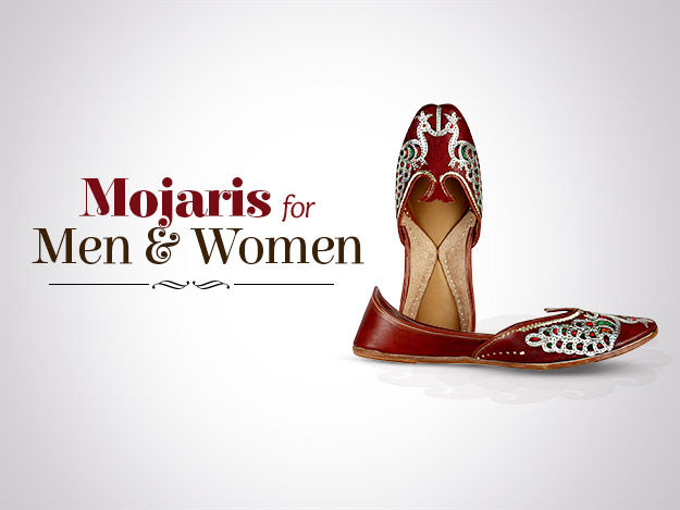Indian Mojaris or Khussa for Men & Women - Leather, Embroidered