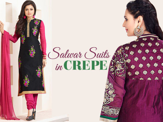 Some Very Classy Ways to Style Your Crepe Salwar Kameez