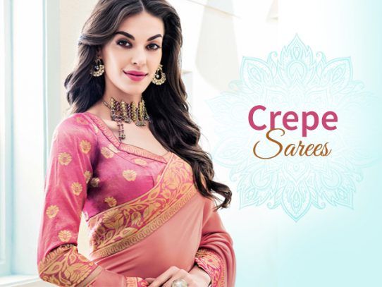 Crispy Crepe Sarees To Keep You Stylish