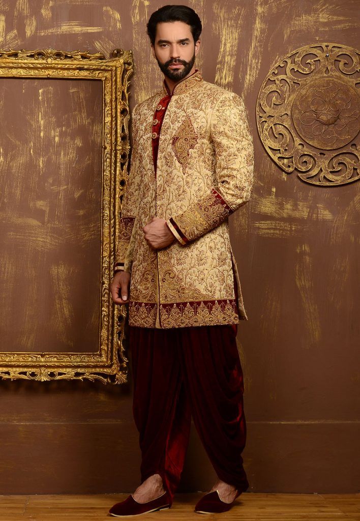 Embroidered Sherwanis Statement Piece For Grooms Utsav Fashion Blog 6885