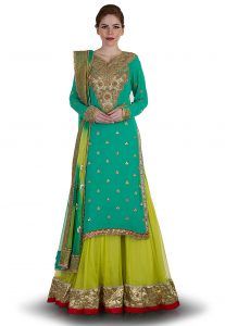Details on Pakistani Bridal Wear: Sharara Skirts & Lehengas