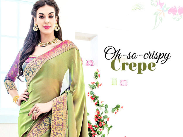 crepe fabric - summer friendly wardrobe of sarees, salwar suits, tunics