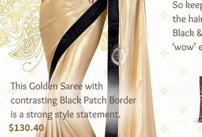 AW'16-17 Festive trend: Golden-hued Sarees in rich fabrics with shimmering Add-ons Shop! 