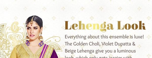 AW'16-17 Festive trend: Golden-hued Lehenga Cholis with Zari motifs & shimmering Add-ons Shop! 