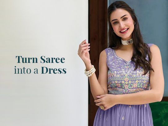 Convert Old Printed Sarees - Refreshing ideas to make Kurti from Old  Printed Saree | Printed sarees, Designer dresses, Saree