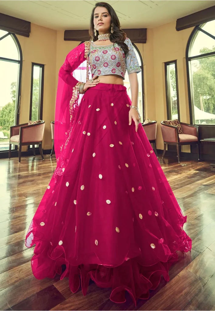 Latest navy blue color designer lehenga choli buy online – Joshindia