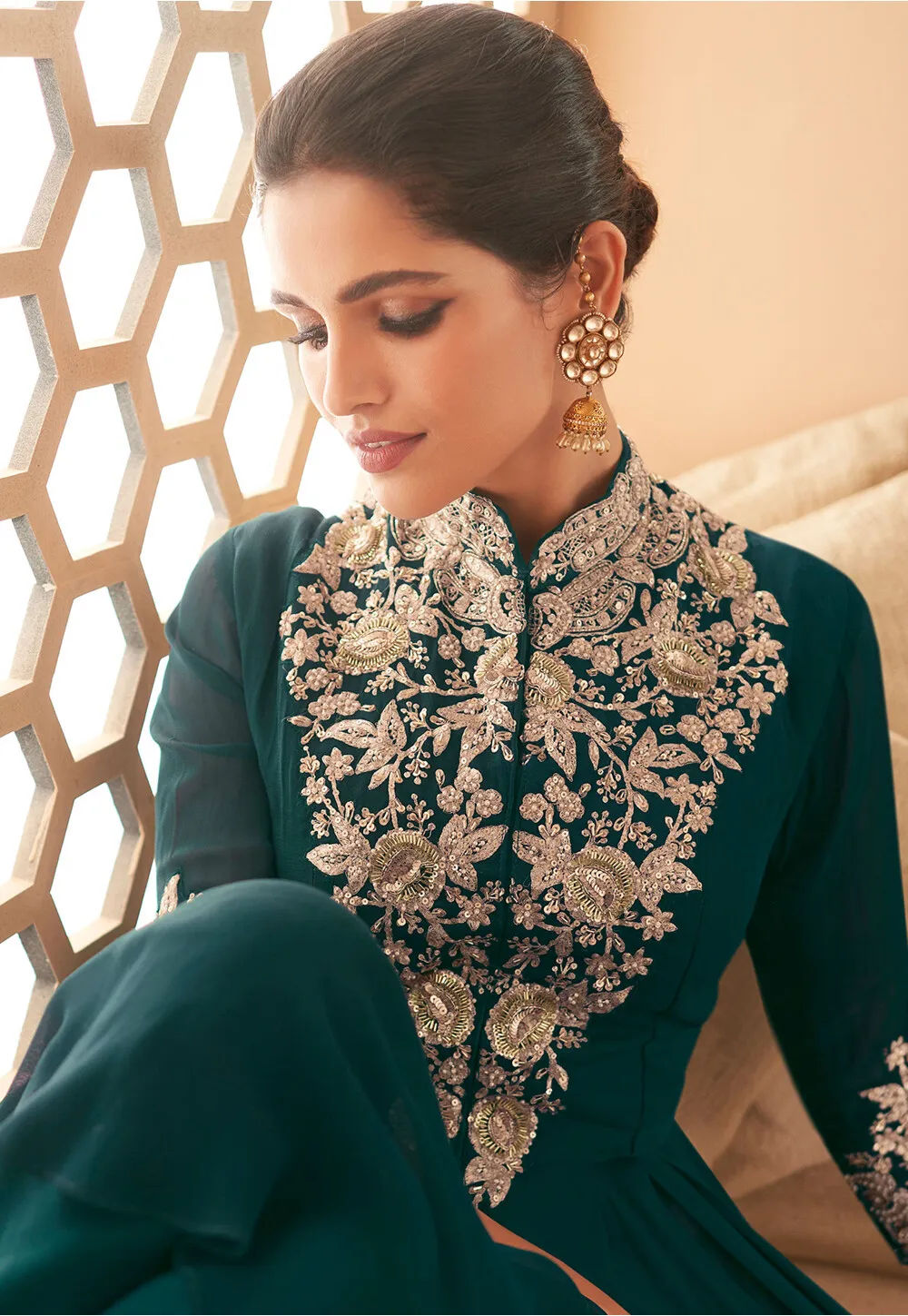 New Designer Pakistani Style Brown Color Salwar Suit