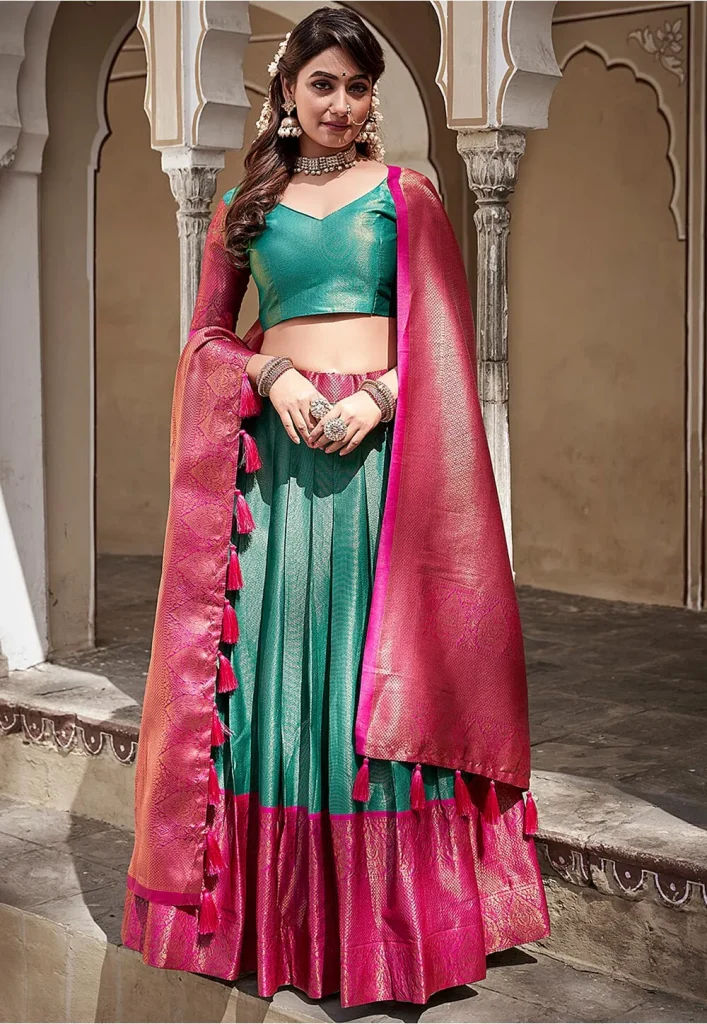 Buy Wedding Simple Georgette Lehenga Choli For Girls