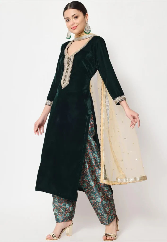 Velvet Salwar Suit Design | Punjaban Designer Boutique