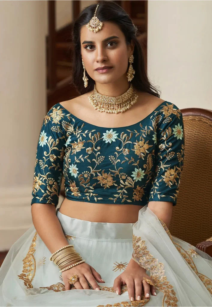 embroidered net lehenga in light blue v1 lsw87 1