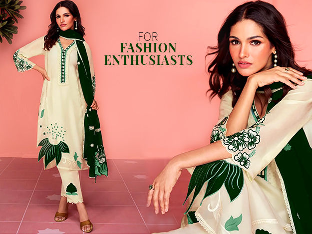 Buy Women's Green Net Semi Stitched Salwar Suit Online. – Odette