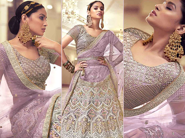 30+ Lehenga Colour Combinations for Brides that are Going to Rule The  Wedding Season | Lehenga color combinations, Golden lehenga, Indian bridal  outfits