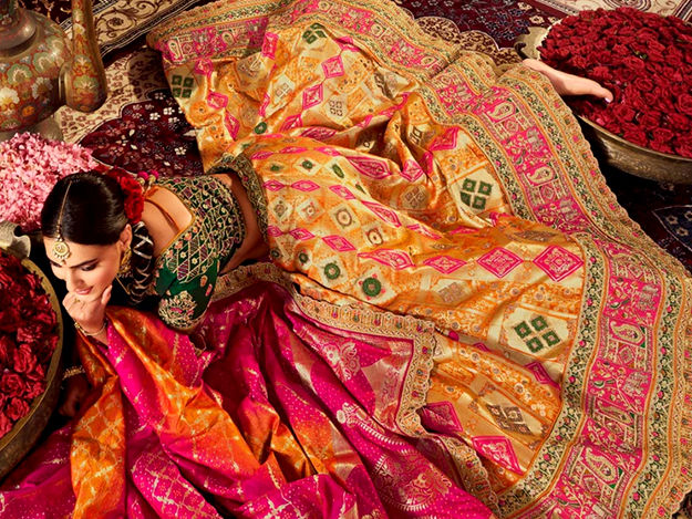 Buy SHYAMLATA Rajputi Poshak For Women Rajasthani Lehenga Choli Heavy  Embroidery Work Semi Stitched Shimmer Silk Fabric Traditional Pink Rajasthani  Dress (pink) at Amazon.in