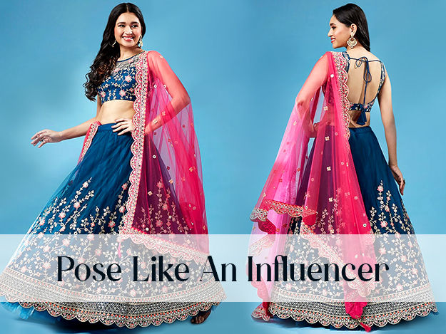 Lehenga Poses | niharikajain | Indian wedding dress, Photography poses  women, Girl photo poses