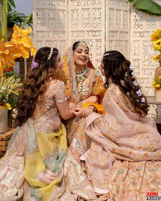Indian Bride With The Bridesmaid