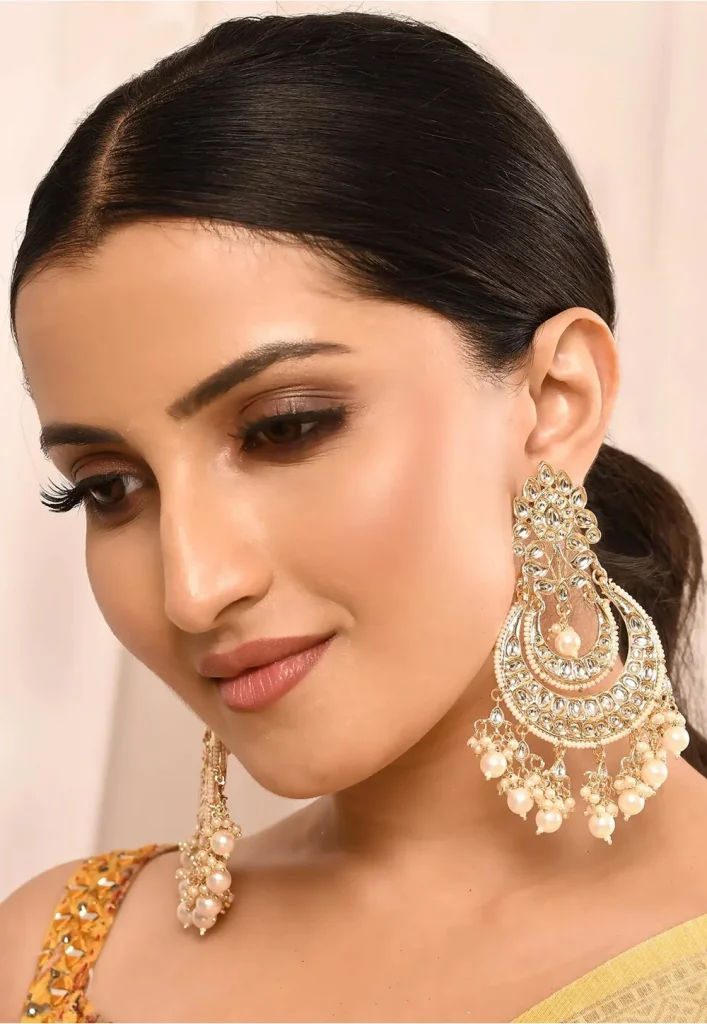 Kundan Chandbali Earrings