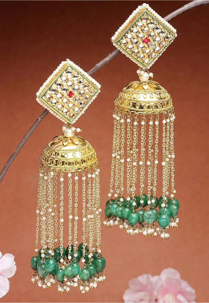 Kundan Jhumka Style Earrings