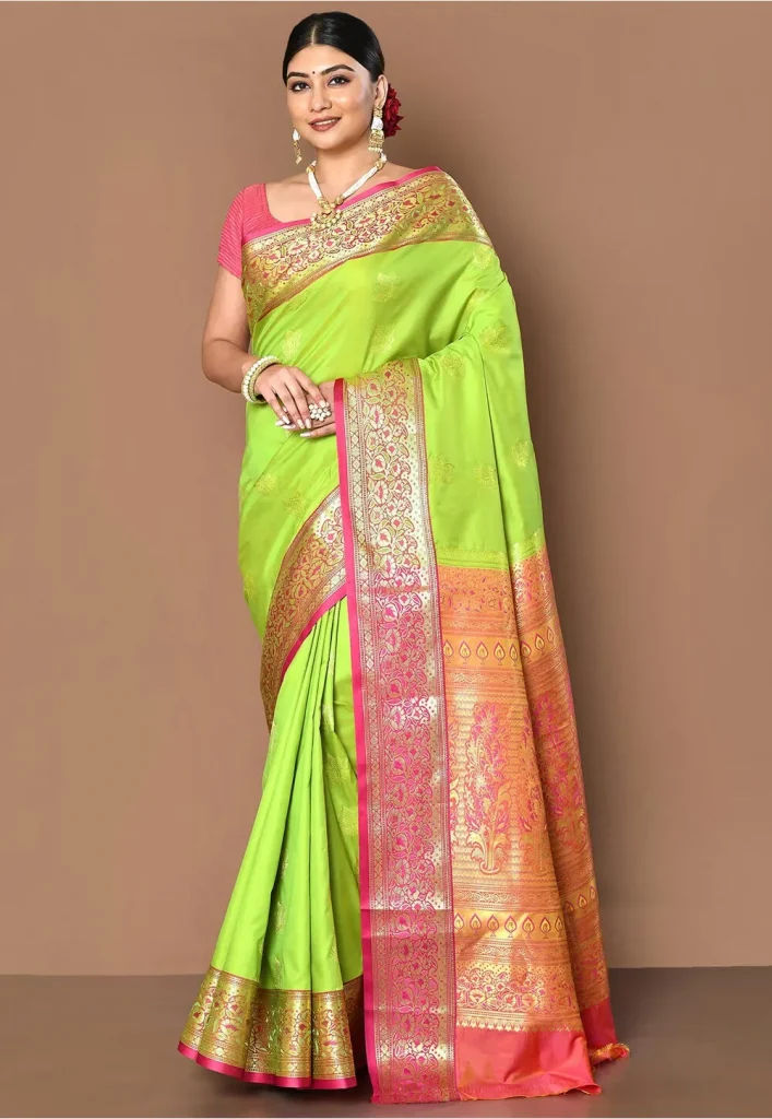 Kanchipuram Saree in Light Green