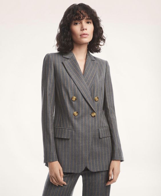 Pinstriped Dickey Jacket