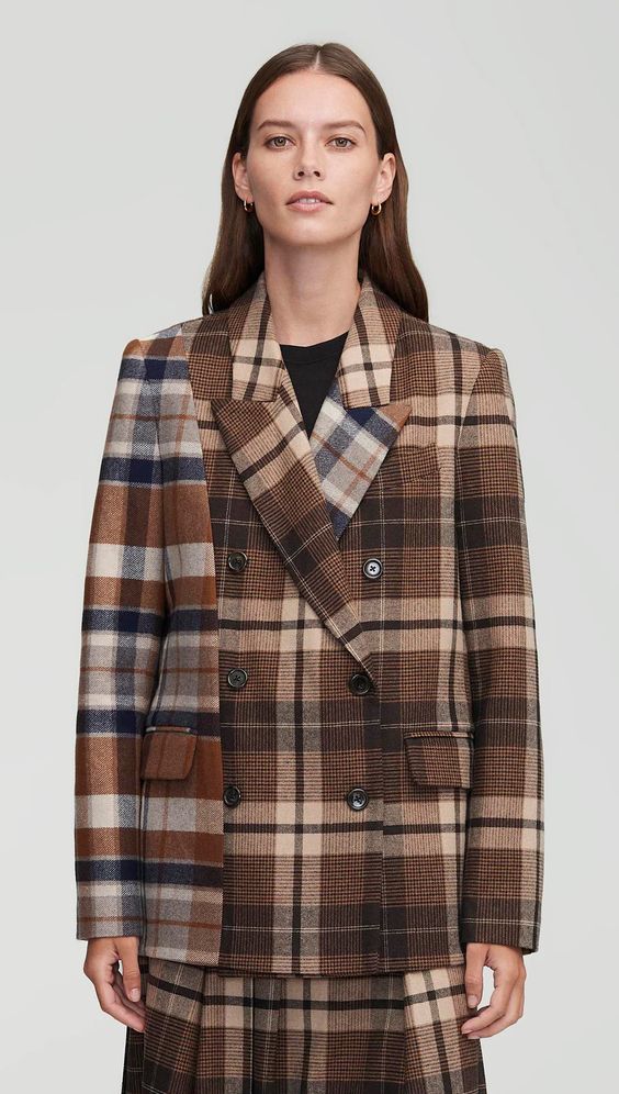 Patchwork Peak Lapel Blazer