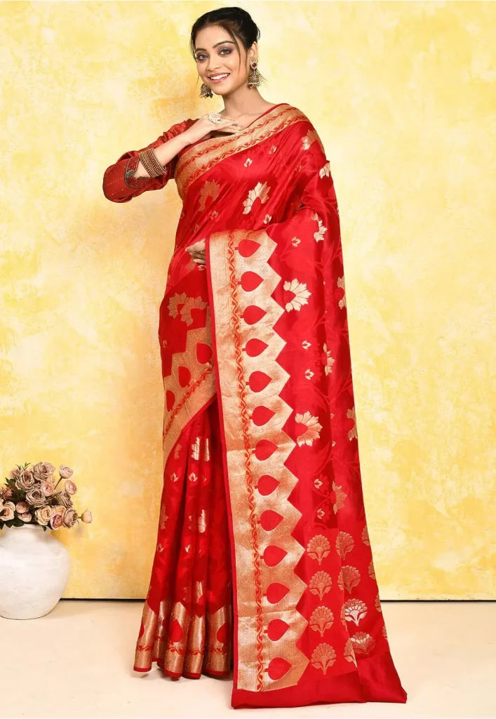 Banarasi Pure Silk Saree in Red
