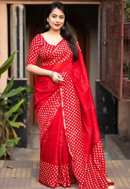 chanderi silk saree