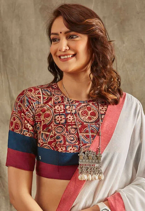 digital printed cotton blouse