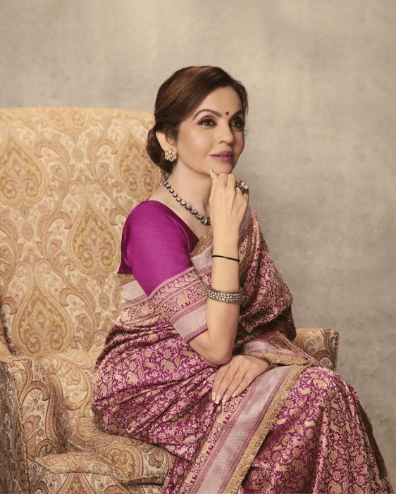 Silk Woven Temple Saree- Nita Ambani