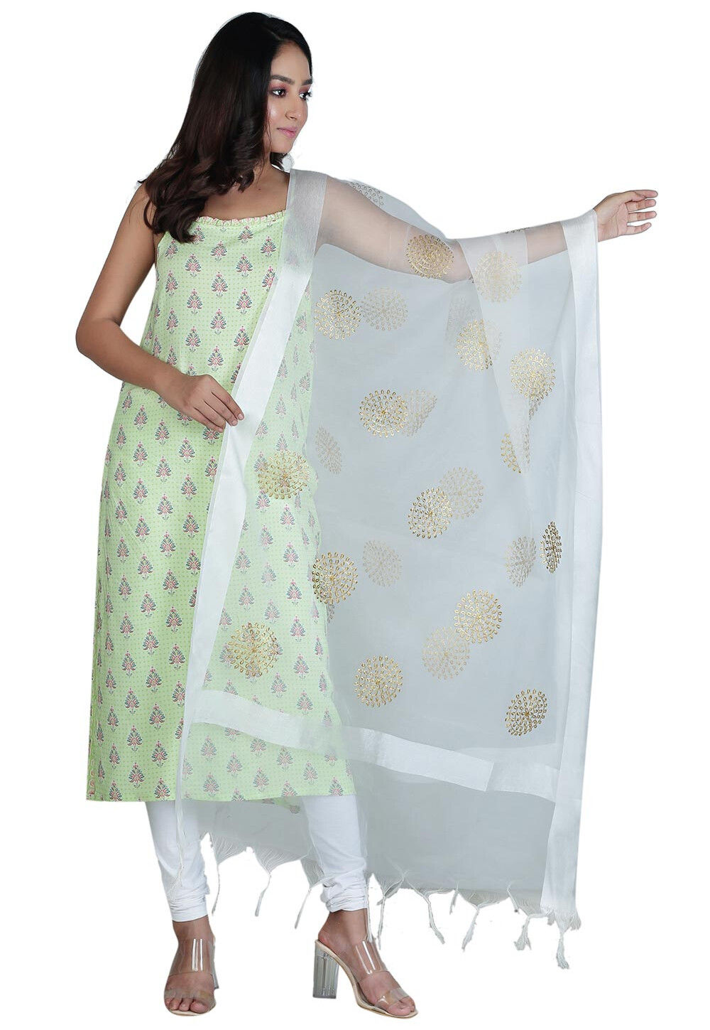 Off white banarasi discount dupatta