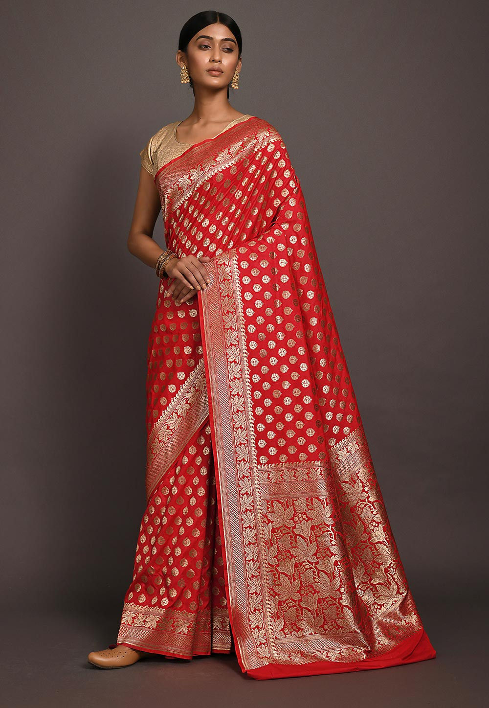 Green Pure Banarasi Silk Woven Bridal Saree Latest 2846SR40