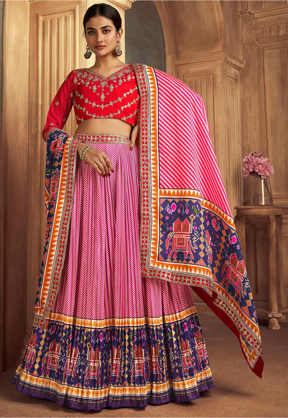 Bandhej Rang Lehenga main image 0