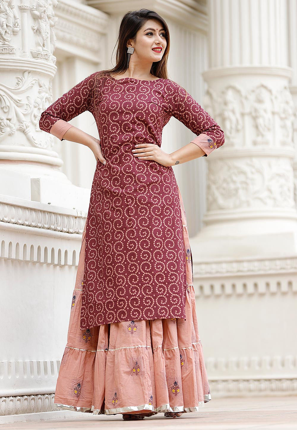 Indian wedding pink and wine silk wedding lehenga 7718 | Designer lehenga  choli, Party wear lehenga, Indian bridal wear