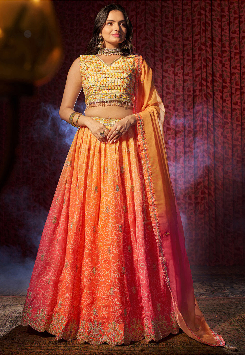Bandhej Rang Lehenga main image 1