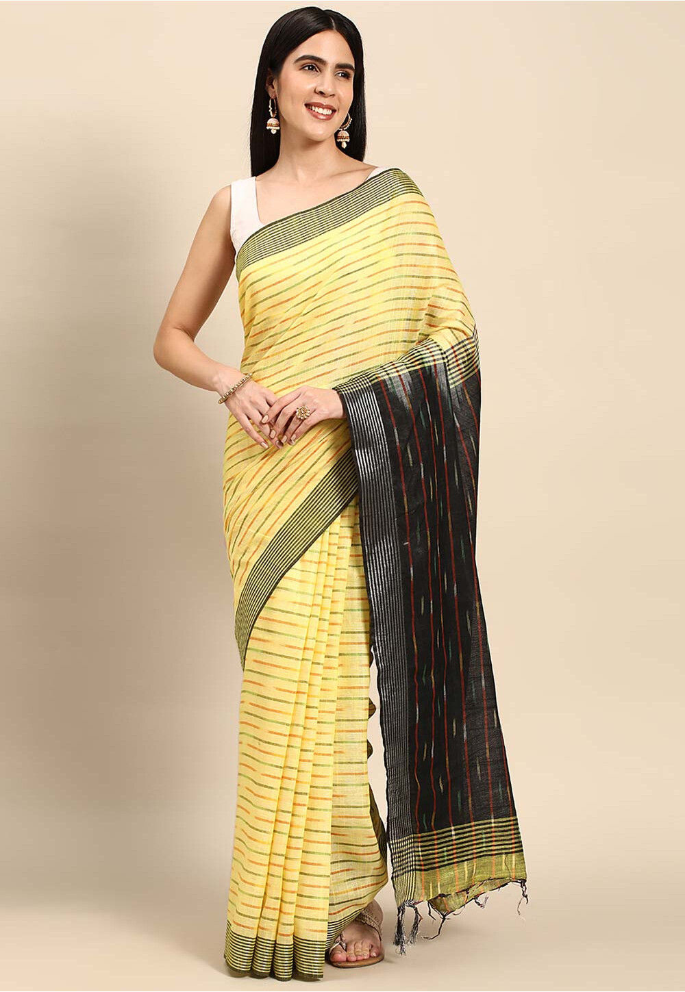 Soft Bhagalpuri Khadi Silk Cotton Saree