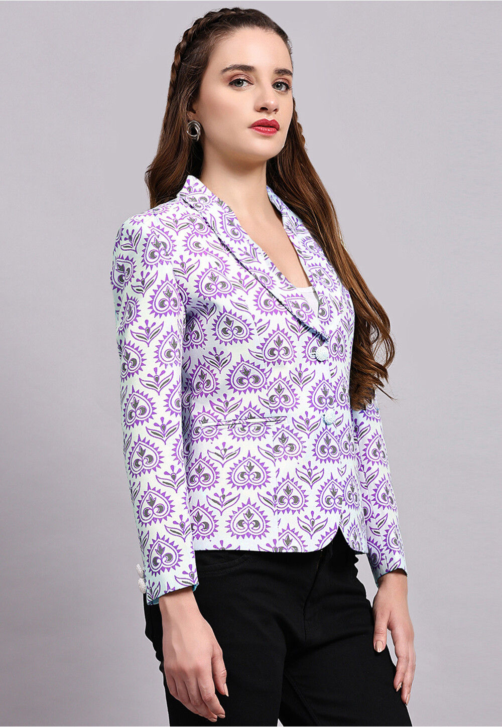 AMERICAN PURPLE SILK JACKET SET