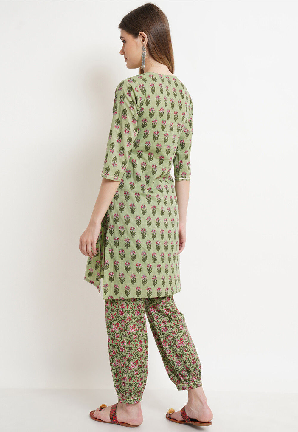 Printed Kurta With Solid Salwar