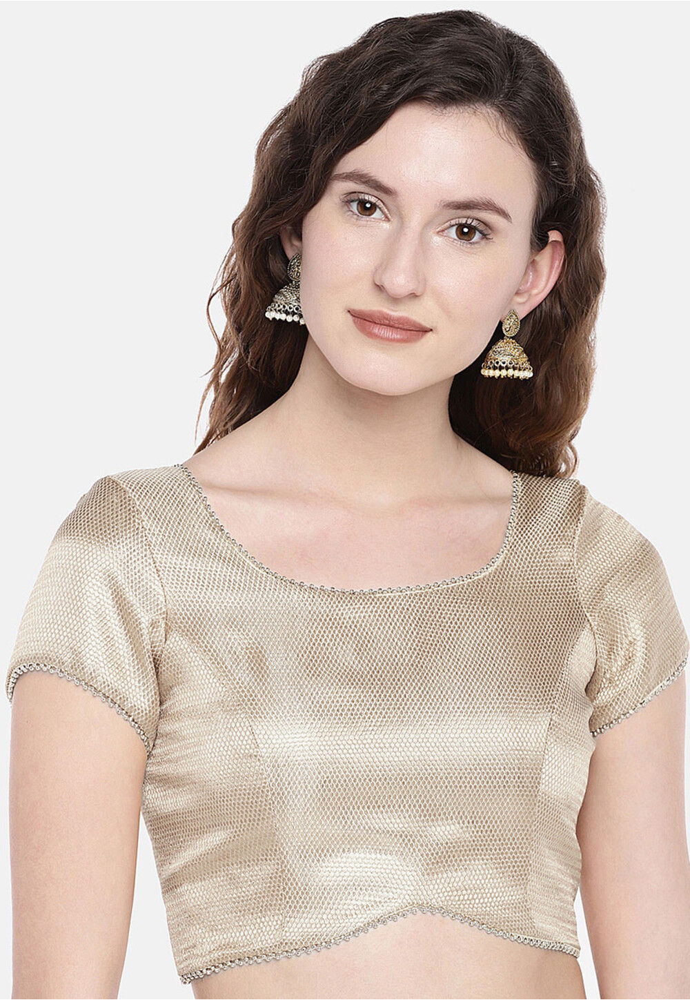 Off white brocade 2025 blouse