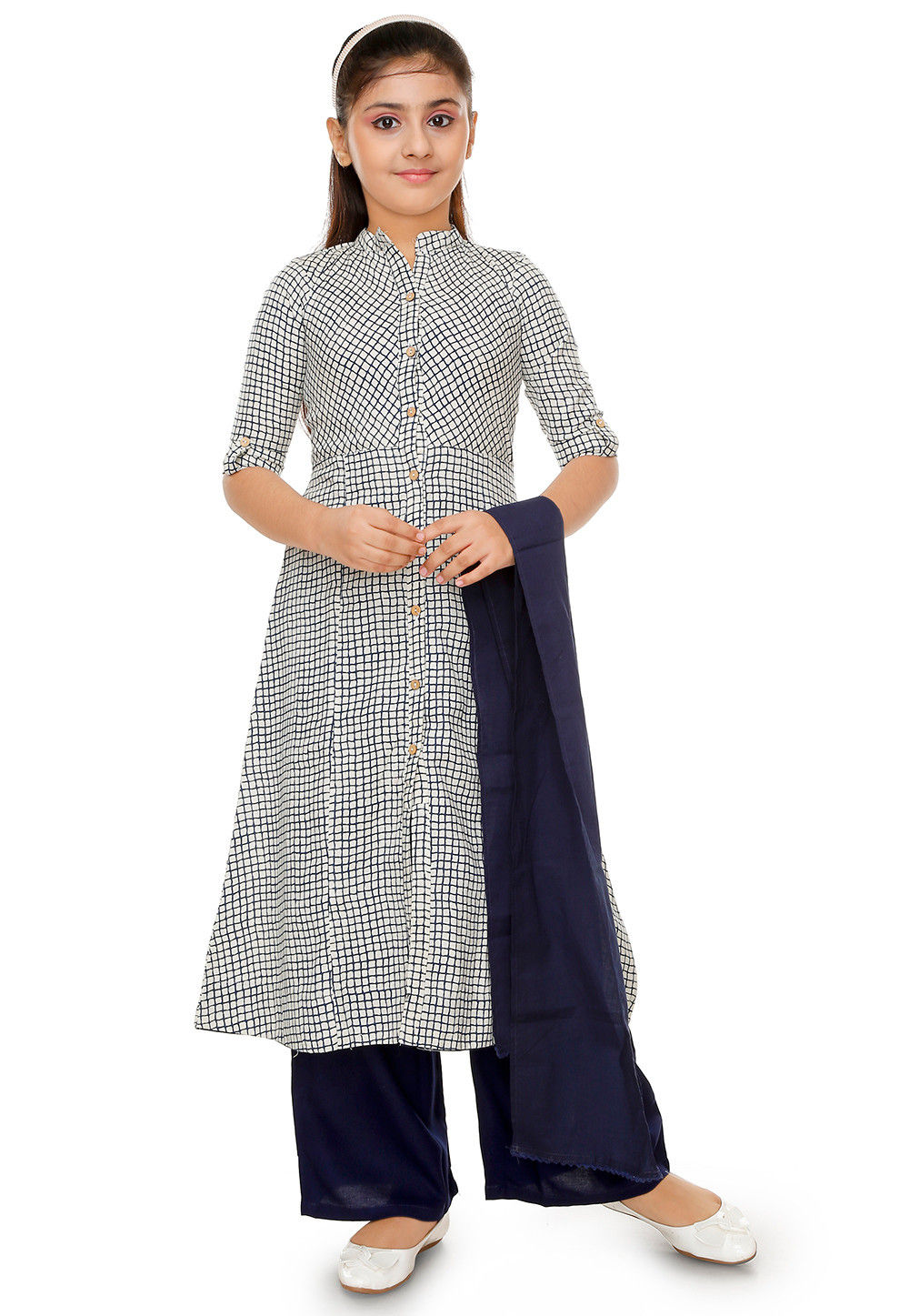 cotton frock suit with plazo
