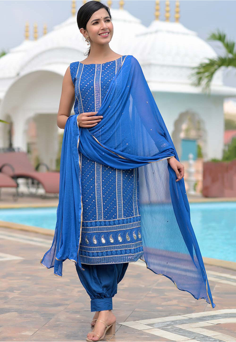 Traditional Punjabi Dress Patiala Suit New Design Maroon Colour