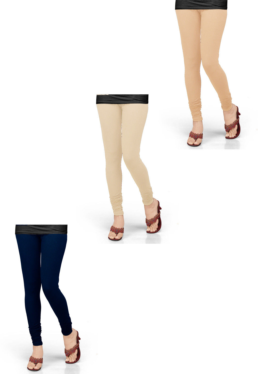 Stylish Cotton Lycra Multicoloured Ankle Leggings Combo ( Pack Of 2 ) – SVB  Ventures