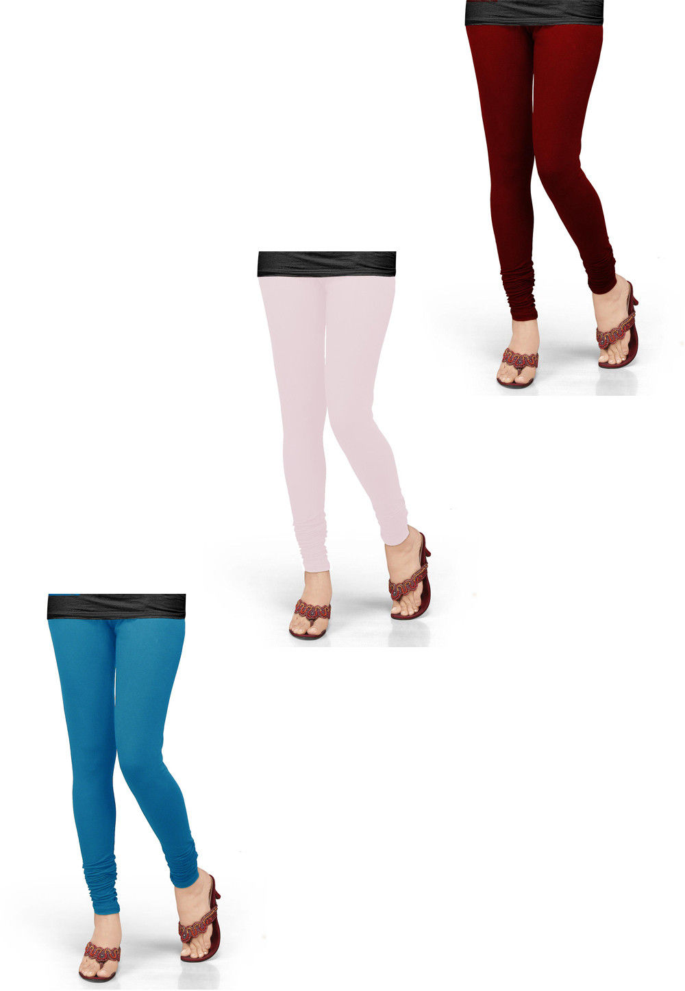 LUX Lyra Cotton Stretchable Full length Churidar Lycra Leggings for women -  Falsa - Frozentags - Ladies Dress Materials