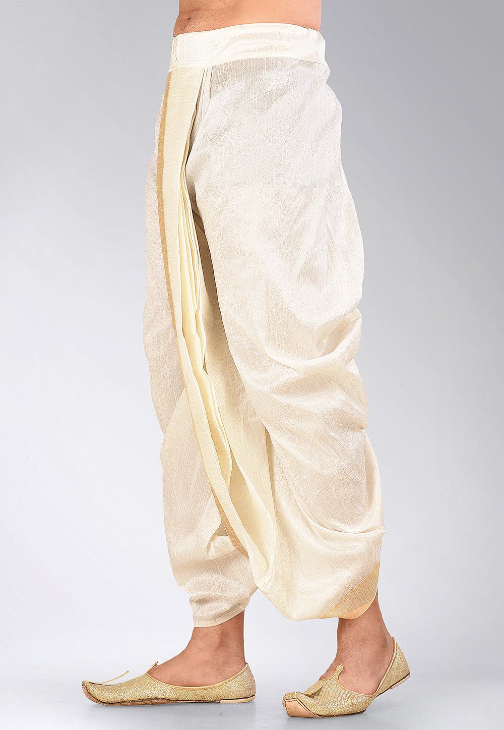 Cream Kurta Imported Silk Dhoti Pant main image 0