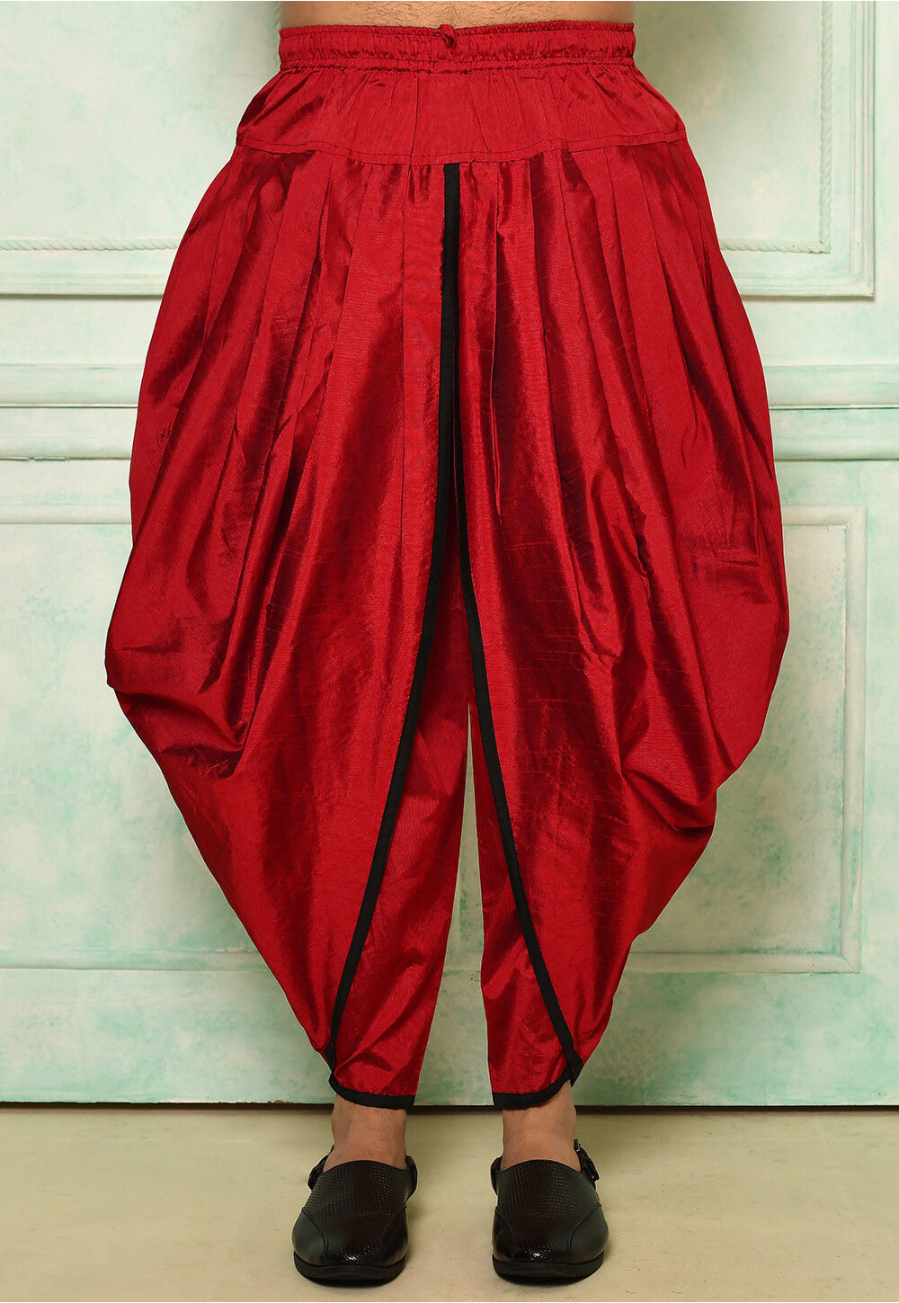 Women Red Yoke Design Kurta with Dhoti Pants – Amy's Cart