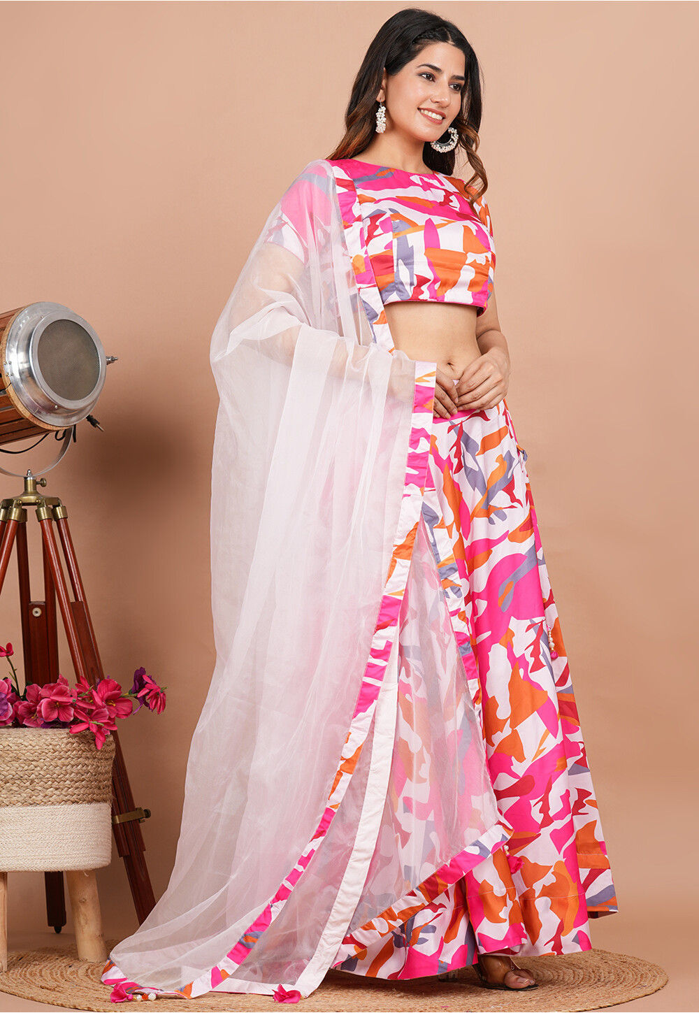 Pretty Baby pink Color Soft Net Design Lehenga Choli with Net Dupatta -  DRESSTIVE - 3820224