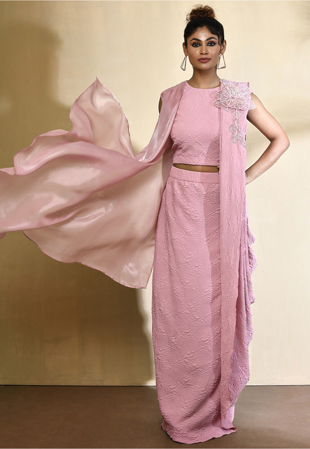 Crop top skirt with dupatta discount