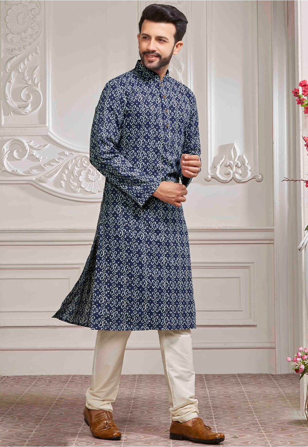 Dabu print kurta sale